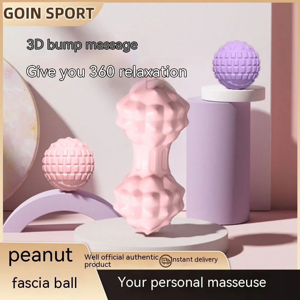 6cm TPR foot massage ball in pink, blue, green, or purple for fitness and health massage