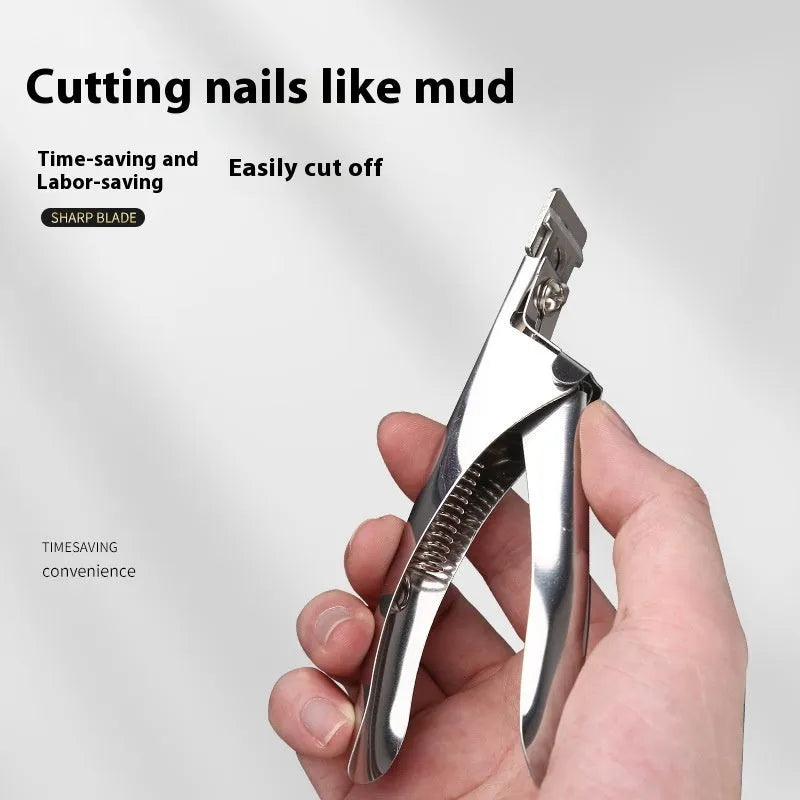 Stainless steel French U-shaped nail art scissors in three colour options