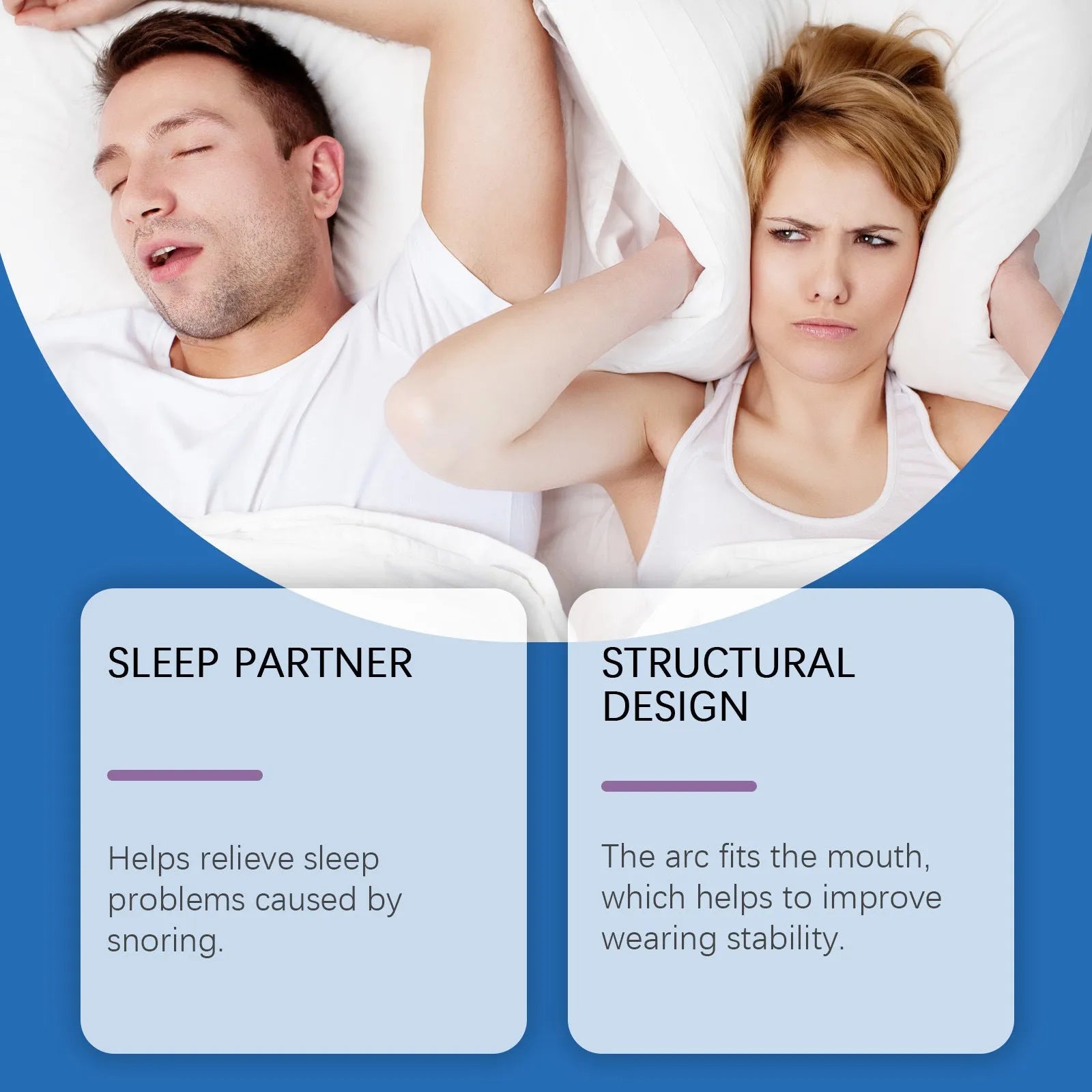 Single piece snoring stopper device for anti-snoring gentle nighttime care