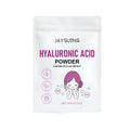 100g jar of hyaluronic acid powder for DIY skin care formulation with calcium sulphate base