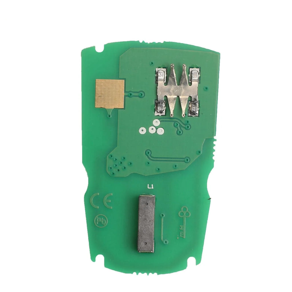 BMW semi-intelligent remote car key fob with three buttons, metal and plastic construction.