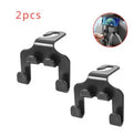 A white ABS plastic car multifunction hook shown as a phone holder and hanging hook.
