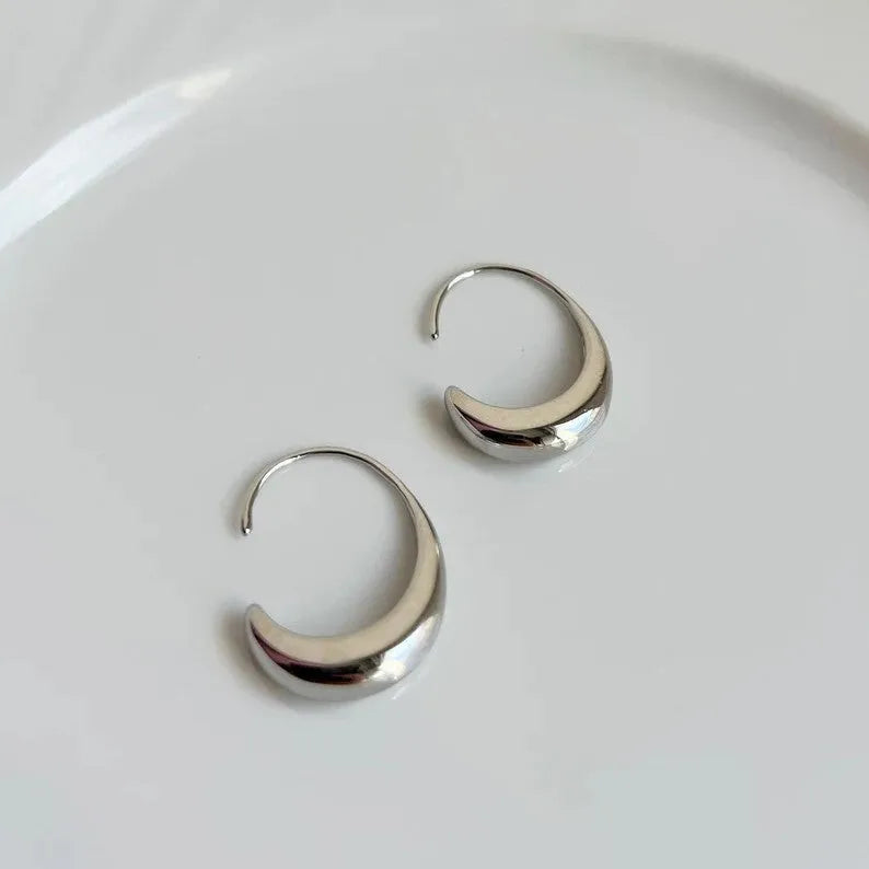 Women's snake design fashion earrings in gold and silver electroplated alloy