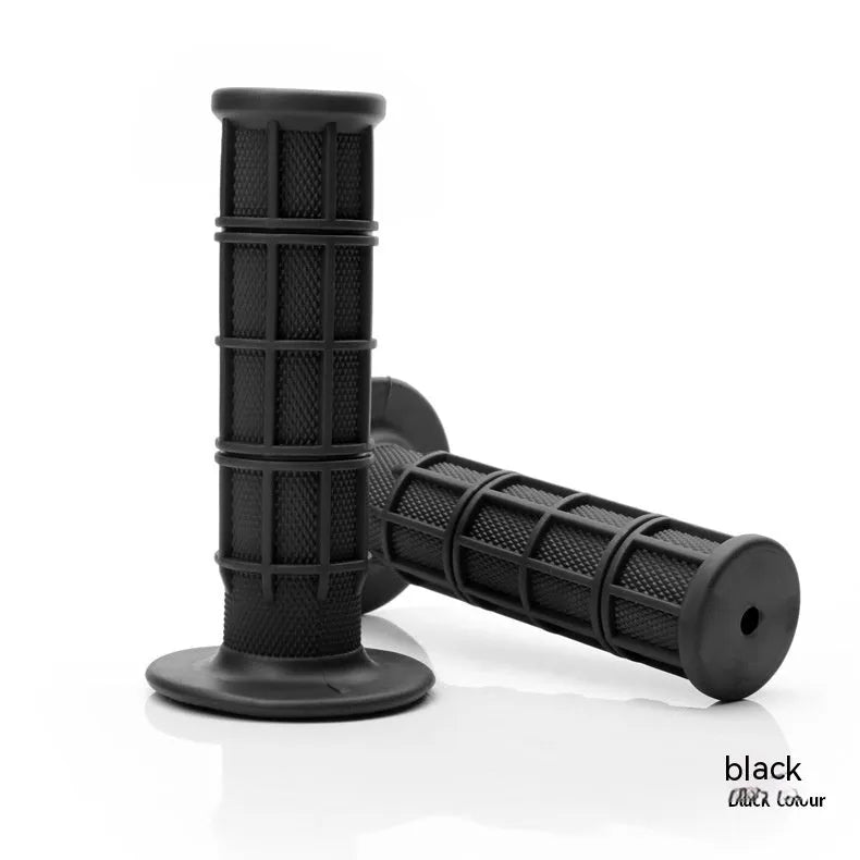 Set of two 22mm plastic motorcycle handle grips shown in multiple colour options.