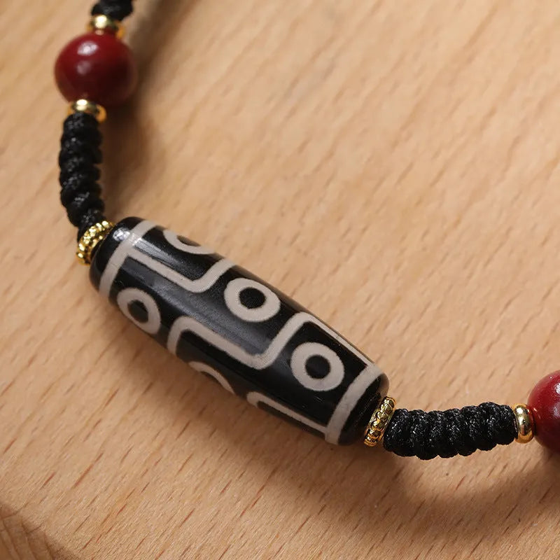 Tibetan agate Dzi bead shrinkable bracelet men's original design with natural stone