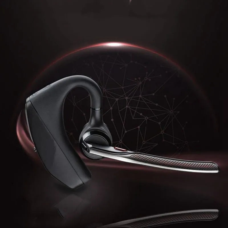 Black plastic Bluetooth sports headphones showing a simple design and USB charging port.