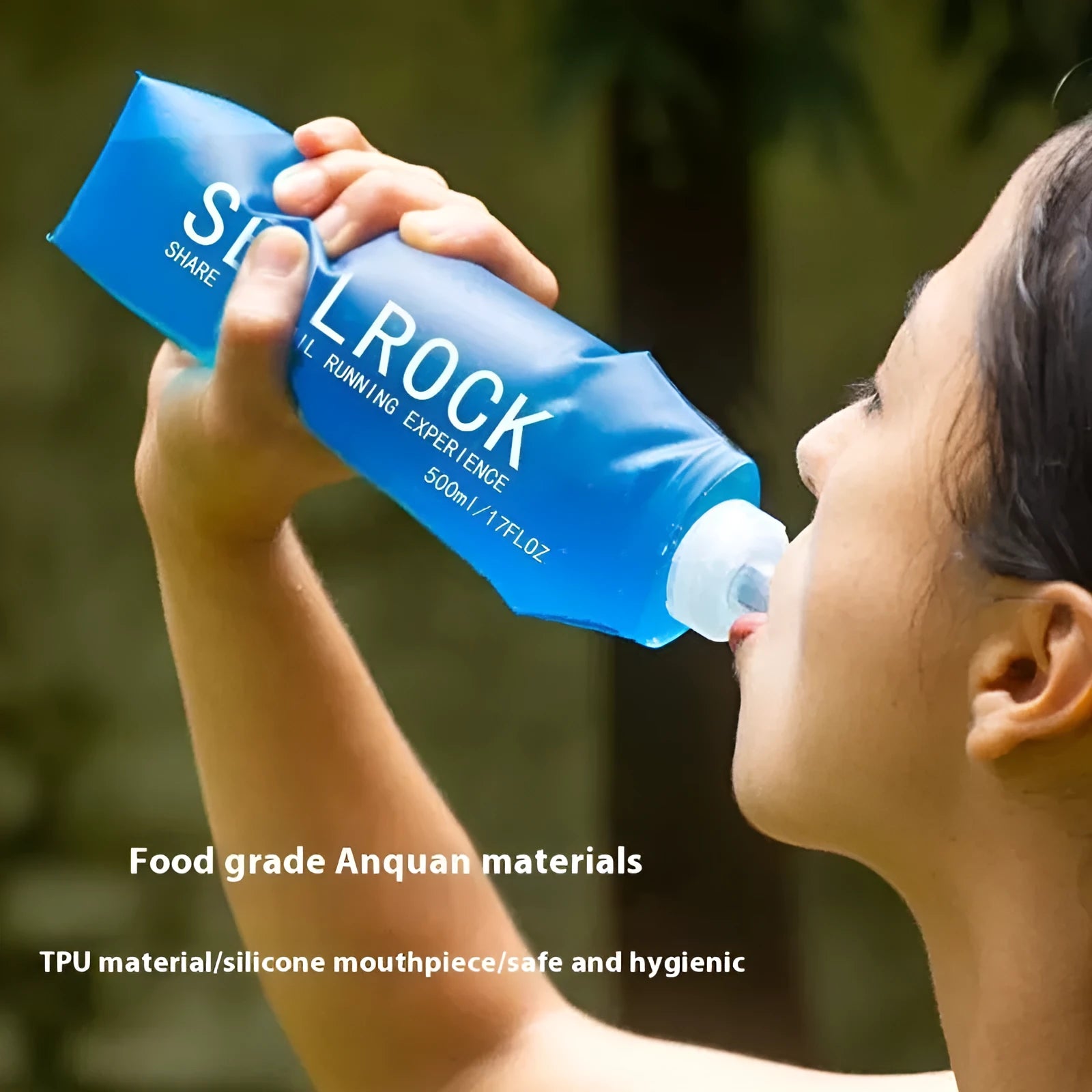 A portable plastic drinking straw with a suction tube for outdoor mountain climbing and biking.