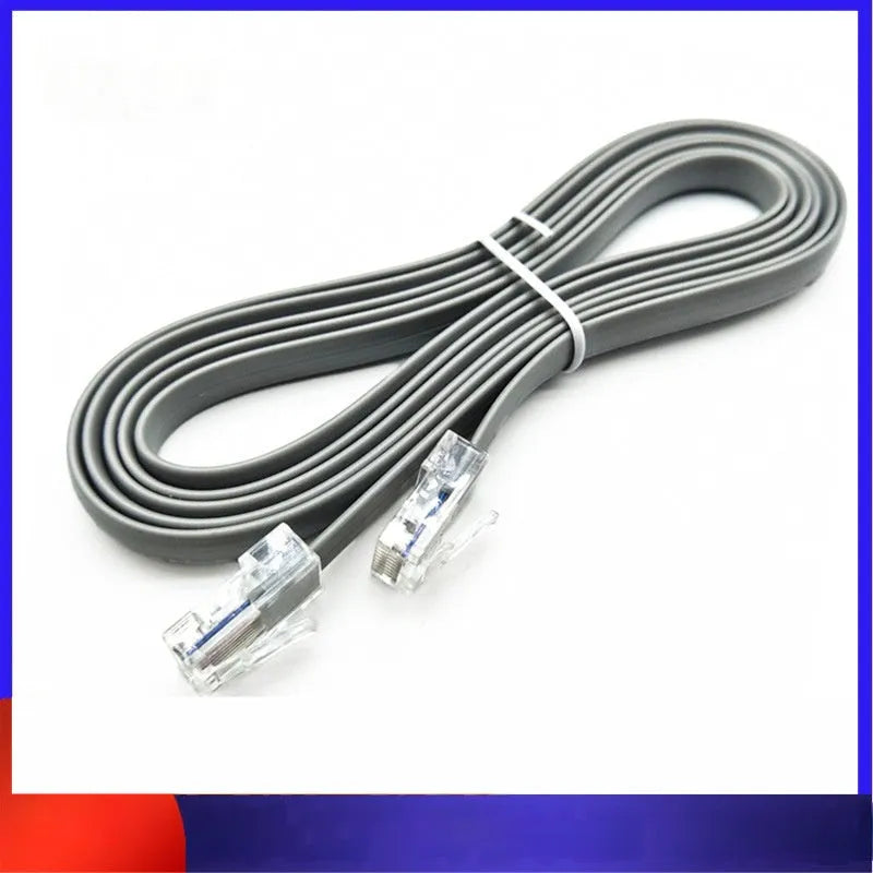 Silver grey CAT6 Ethernet cable with RJ45 connectors, 2 metres long