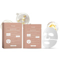 Collagen Glow Face Mask sheet with hyaluronic acid and grape seed oil, pack of 1 or 4 pieces.