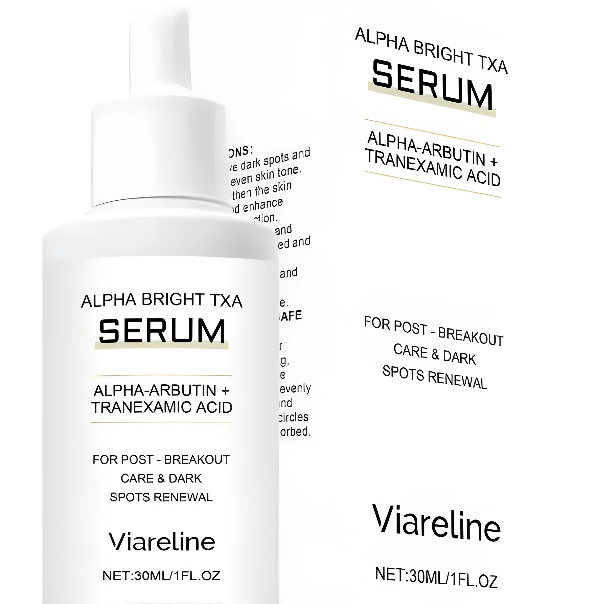30ml acne removing liquid bottle with α-arbutin and tranexamic acid for spot treatment