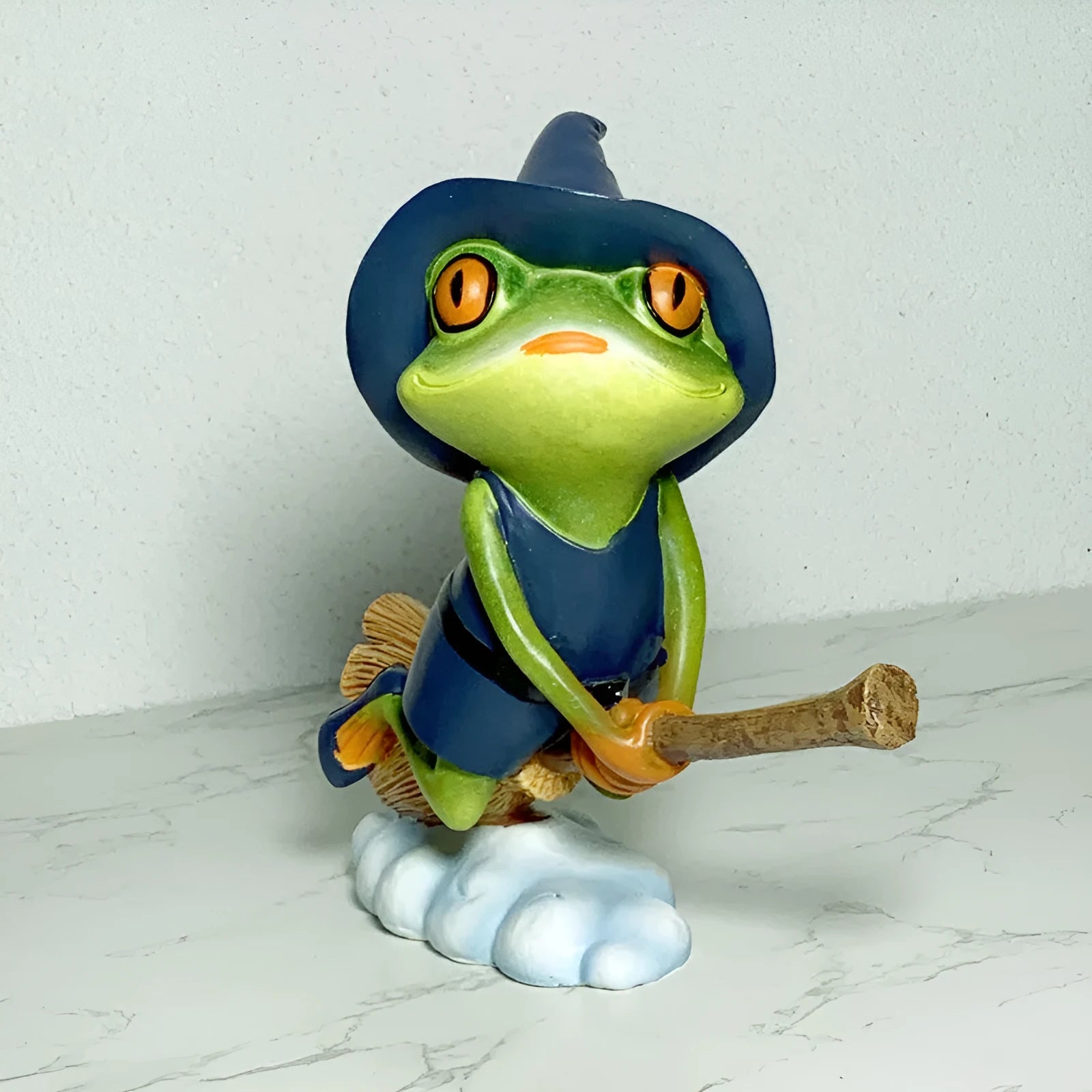Magic Yoga Frog home ornament in RDW123 colour, European style micro landscape sculpture.