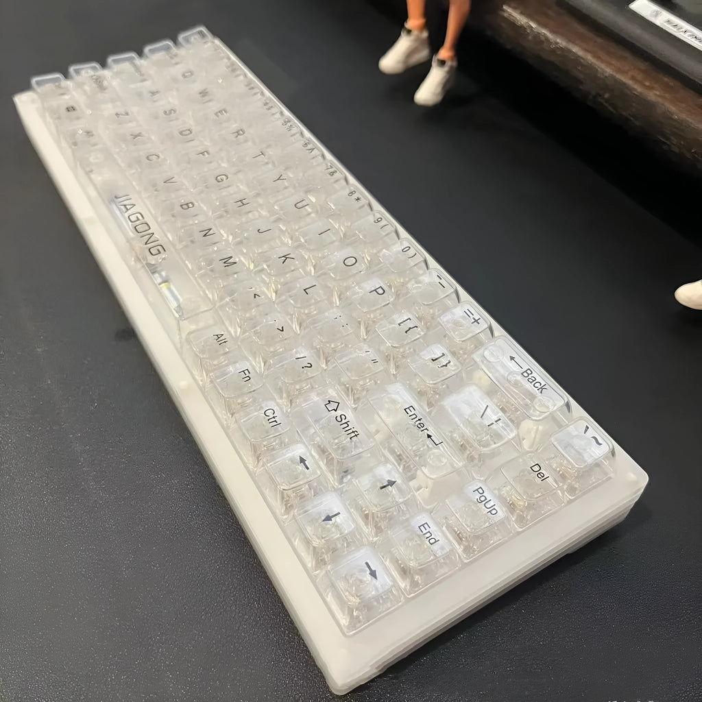 132 transparent plastic key caps for mechanical keyboard replacement