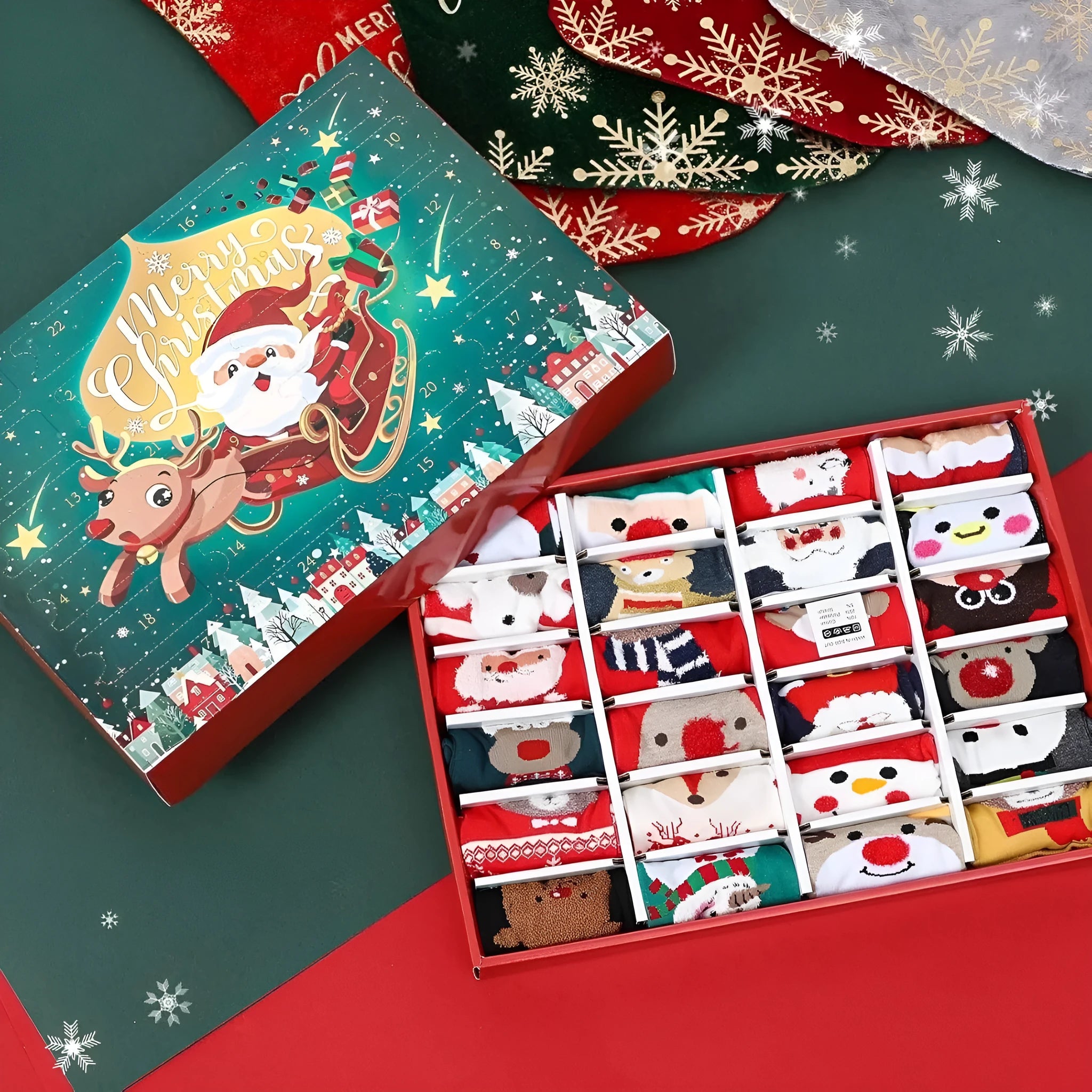 Christmas socks blind box resin craft decorations showing miniature holiday stocking designs