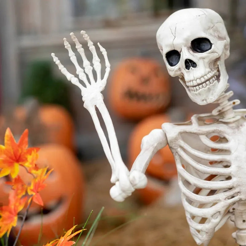 90cm tall movable joint plastic skeleton Halloween decoration with poseable limbs