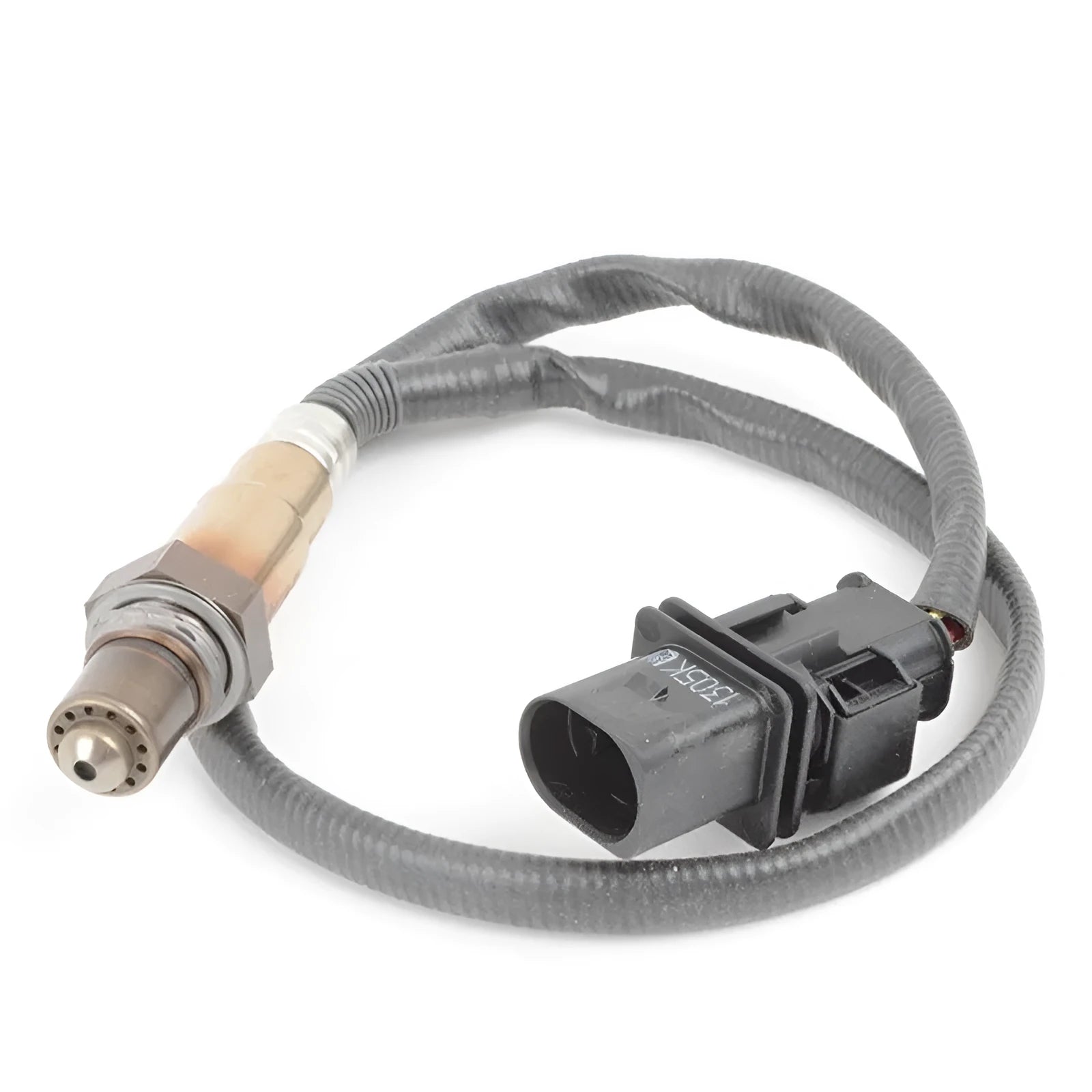Shuanglong automotive front oxygen sensor replacement part with electrical connector.