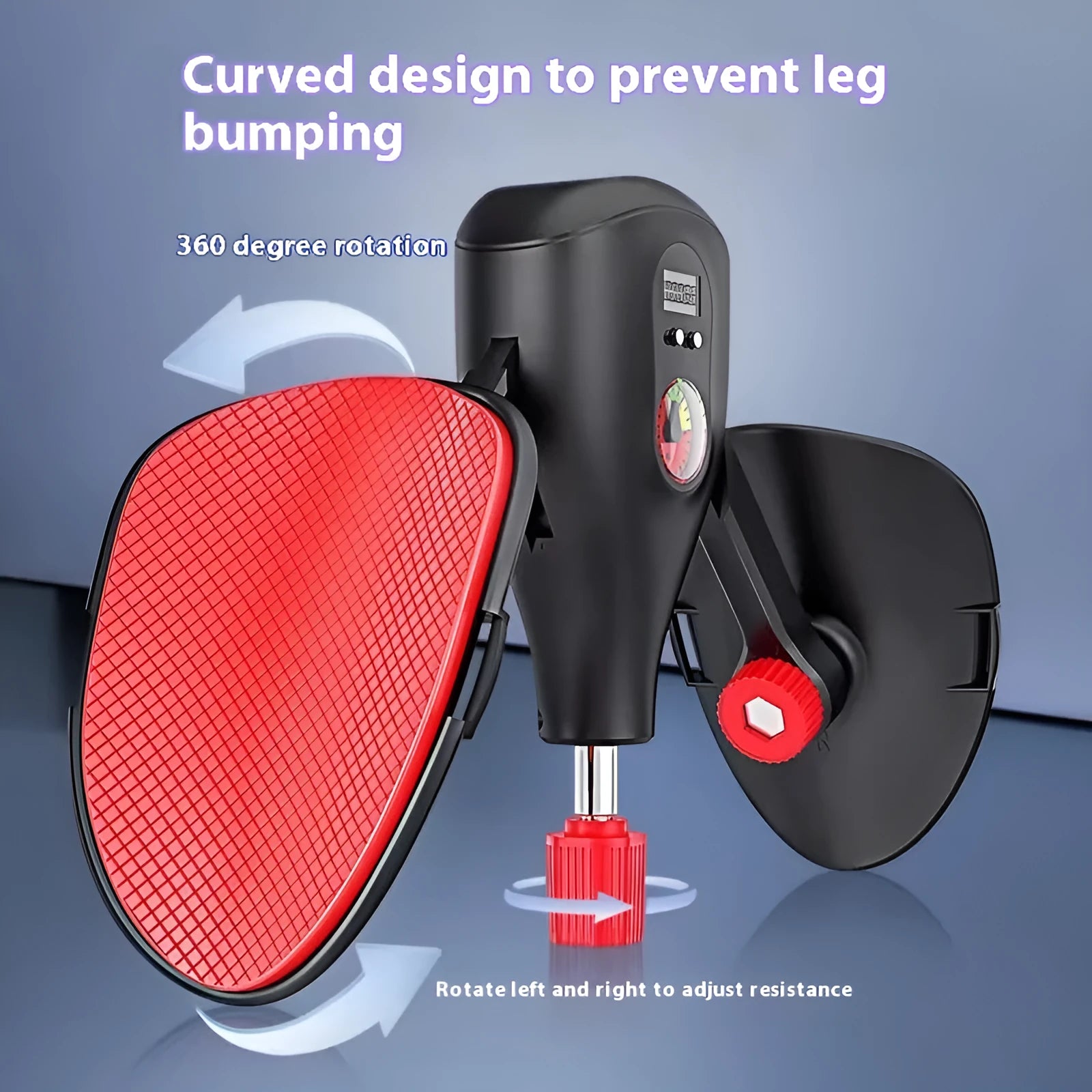 Men's black and grey Kegel trainer for PC muscle exercise, shown with optional straps and handle.