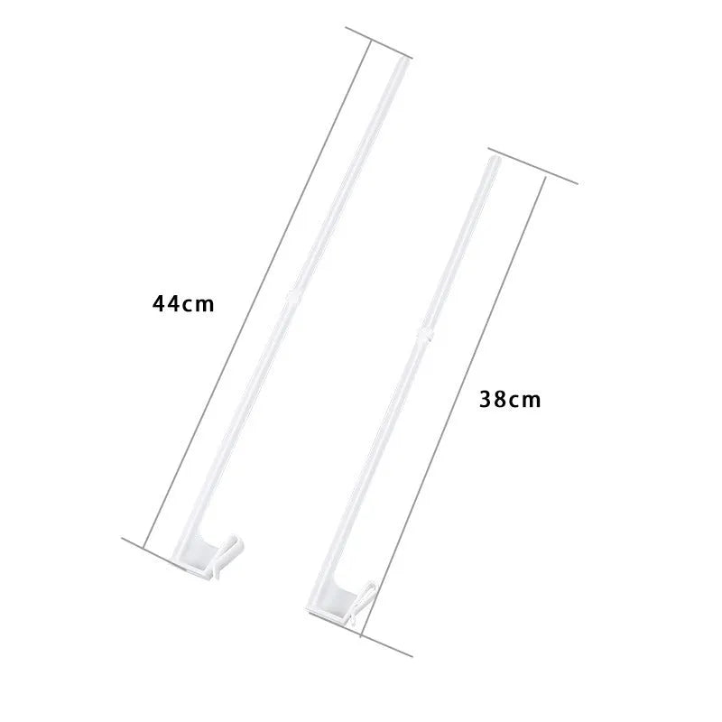 White PP plastic car window flag bracket and pole set, 10 pieces shown.