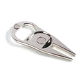 Golf ball yoke bottle opener and marking tool in black, green or silver zinc alloy finish