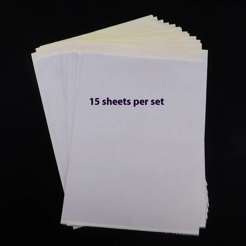 A4 tattoo transfer paper pack with transfer paste gel for quadruple copy tattoo design applications