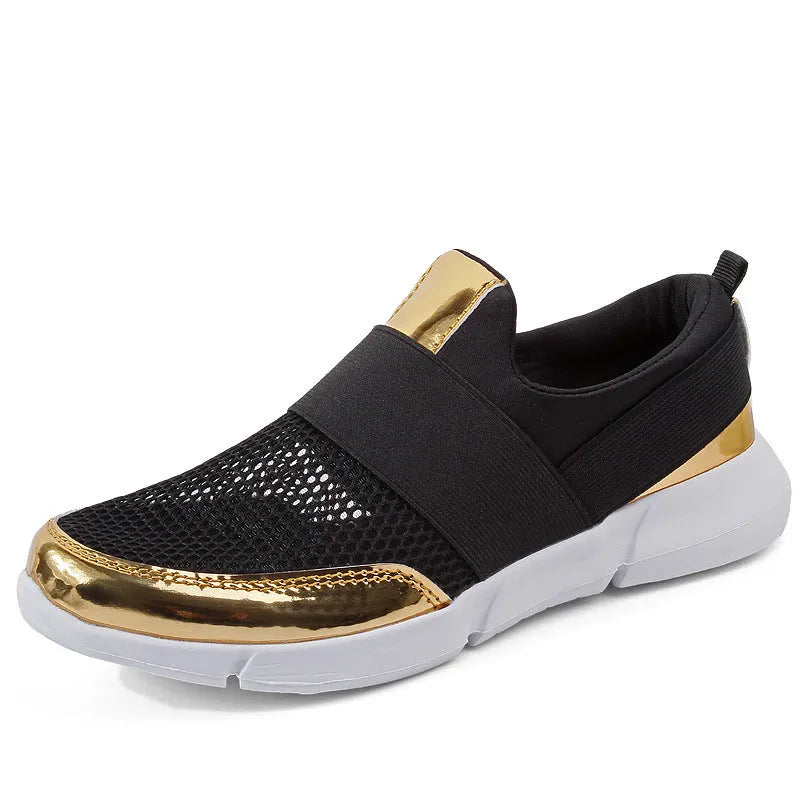 Women's low-top casual sneakers in blue, featuring a breathable mesh design and a PU midsole.