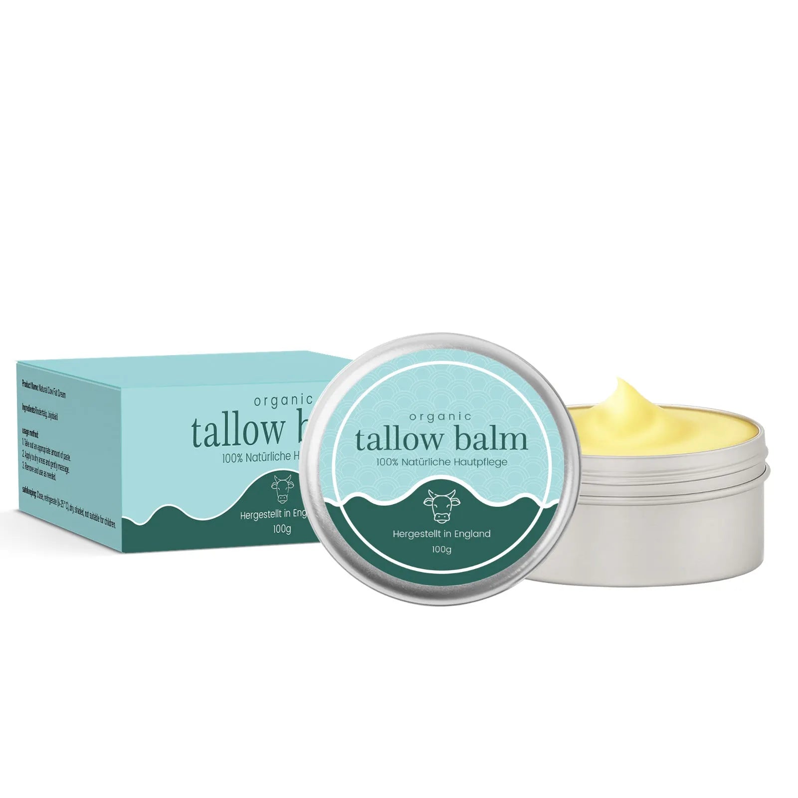 100g jar of non-standard Cow Fat Cream moisturiser for deep hydration of multiple skin types
