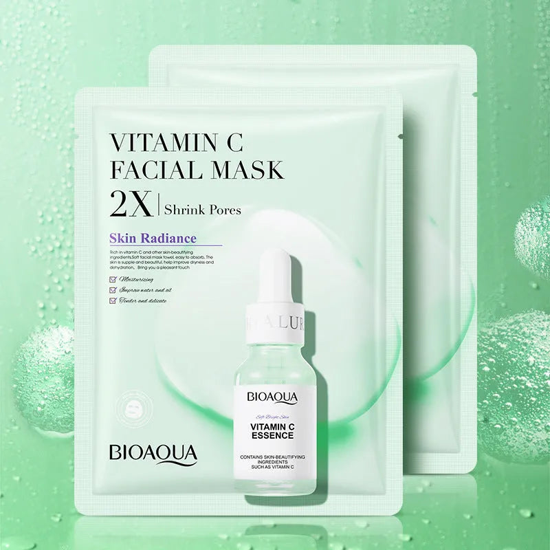 Collagen and hyaluronic acid facial sheet mask in 30g gel pack for skincare treatment