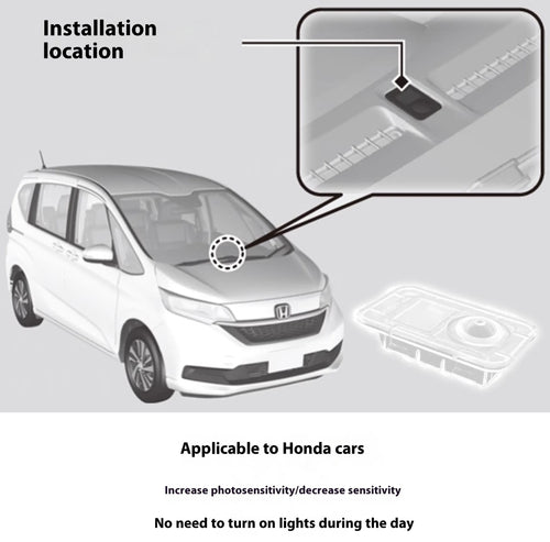 Transparent plastic automatic headlight sensor cover cap for Honda CRV Civic with flat style surface