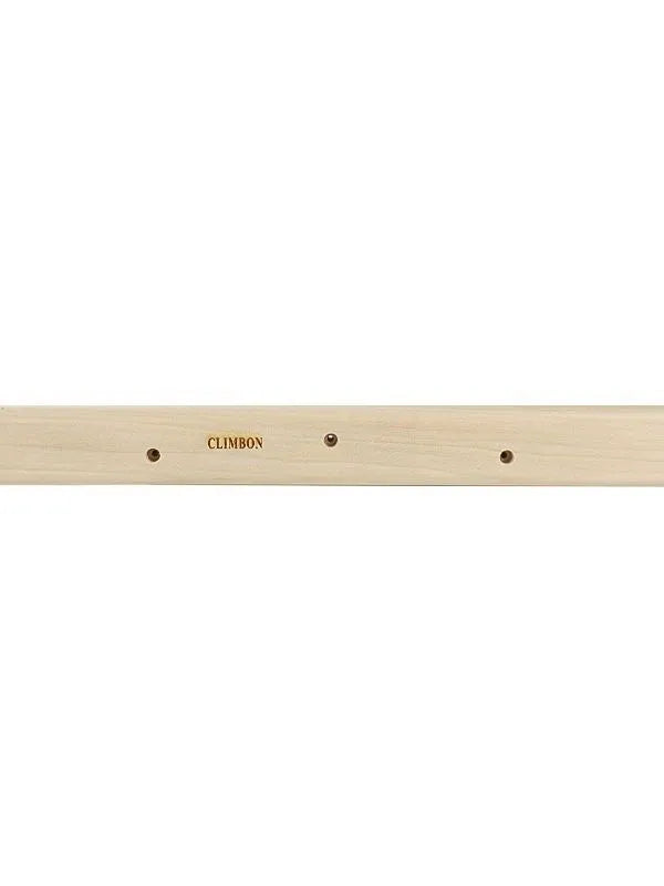 Set of three solid wooden grip strength training fingerboards in 12cm, 40cm, and 50cm lengths.