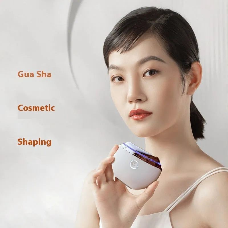 French pattern household IPL beauty device with electric scraping, photon light, and microcurrent functions