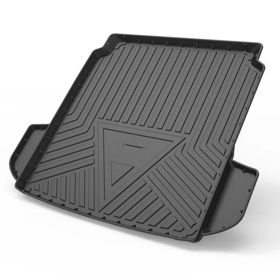 Black carbon fiber pattern TPE trunk pad for car boot protection