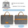 Simple Solid Color Home Laptop Bag in Imitation Leather Waterproof Wear-Resistant Anti-Seismic for 13 to 16 Inch Laptops Apricot Blue Gray Pink