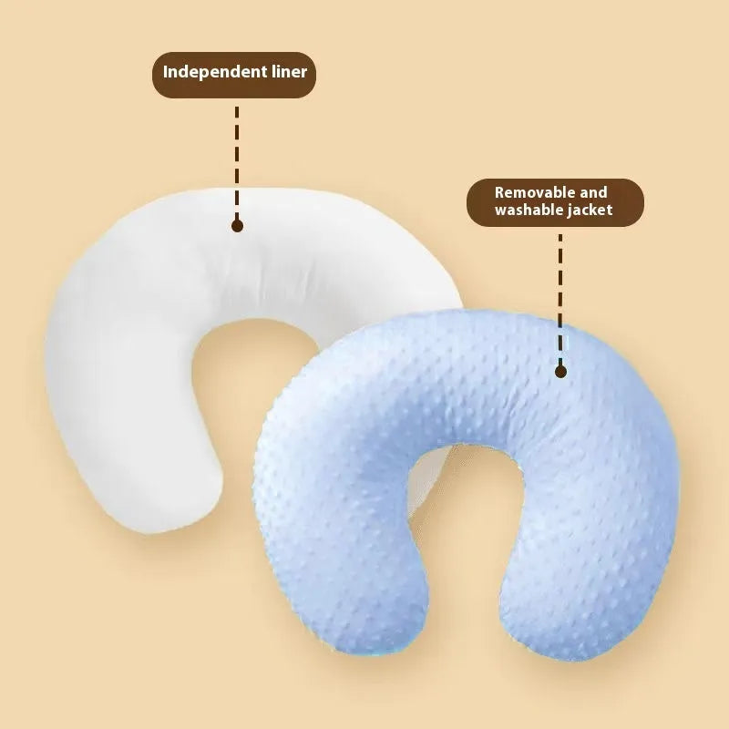 Nursing pillow with removable pillowcase in four colour options for breastfeeding support