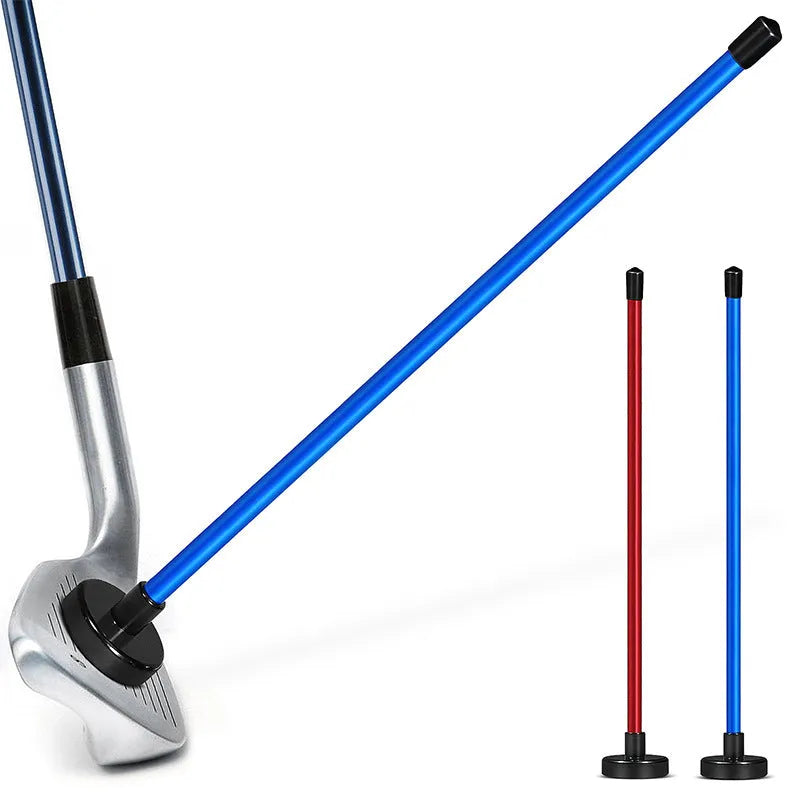 Aluminium alloy magnetic golf swing trainer in red or blue colour with baseball bar alignment