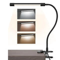 Black or white USB LED desk lamp with 26cm length for student study areas