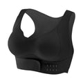 Front buckle sports bra with double shoulder straps and back shaping design for yoga