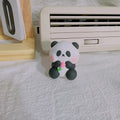 Cute panda car vent perfume decoration in milk tea, flower, and back panda designs.