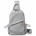 Mens black polyester crossbody bag with single shoulder strap