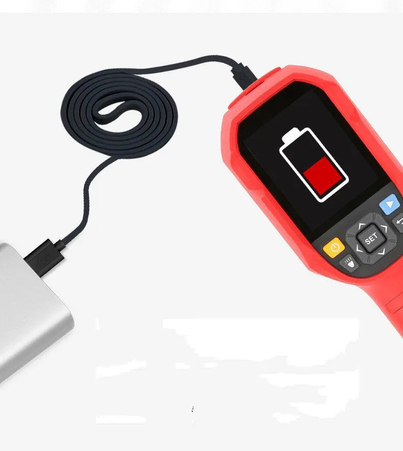 UTi series handheld infrared thermal imaging camera with display screen showing thermal pattern