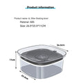 Transparent 2-litre dog water bowl with floating slow-feed disk and non-slip frosted base