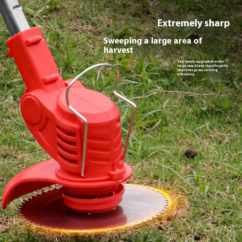 Portable weeding machine garden tool with bare metal construction in choice of colours