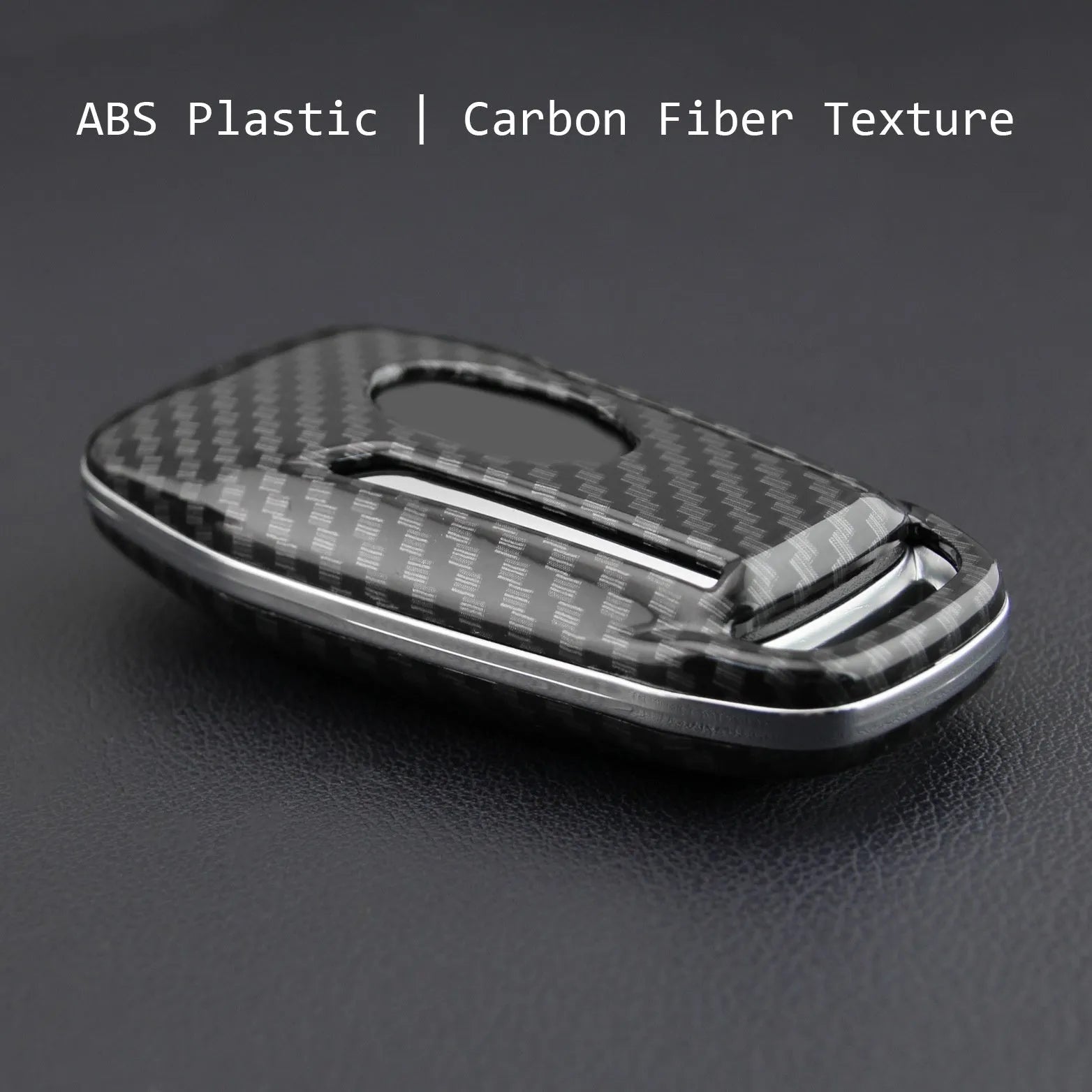 Black plastic protective shell for a car key fob with a buckle clip attachment.