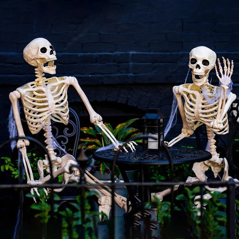 90cm tall movable joint plastic skeleton Halloween decoration with poseable limbs