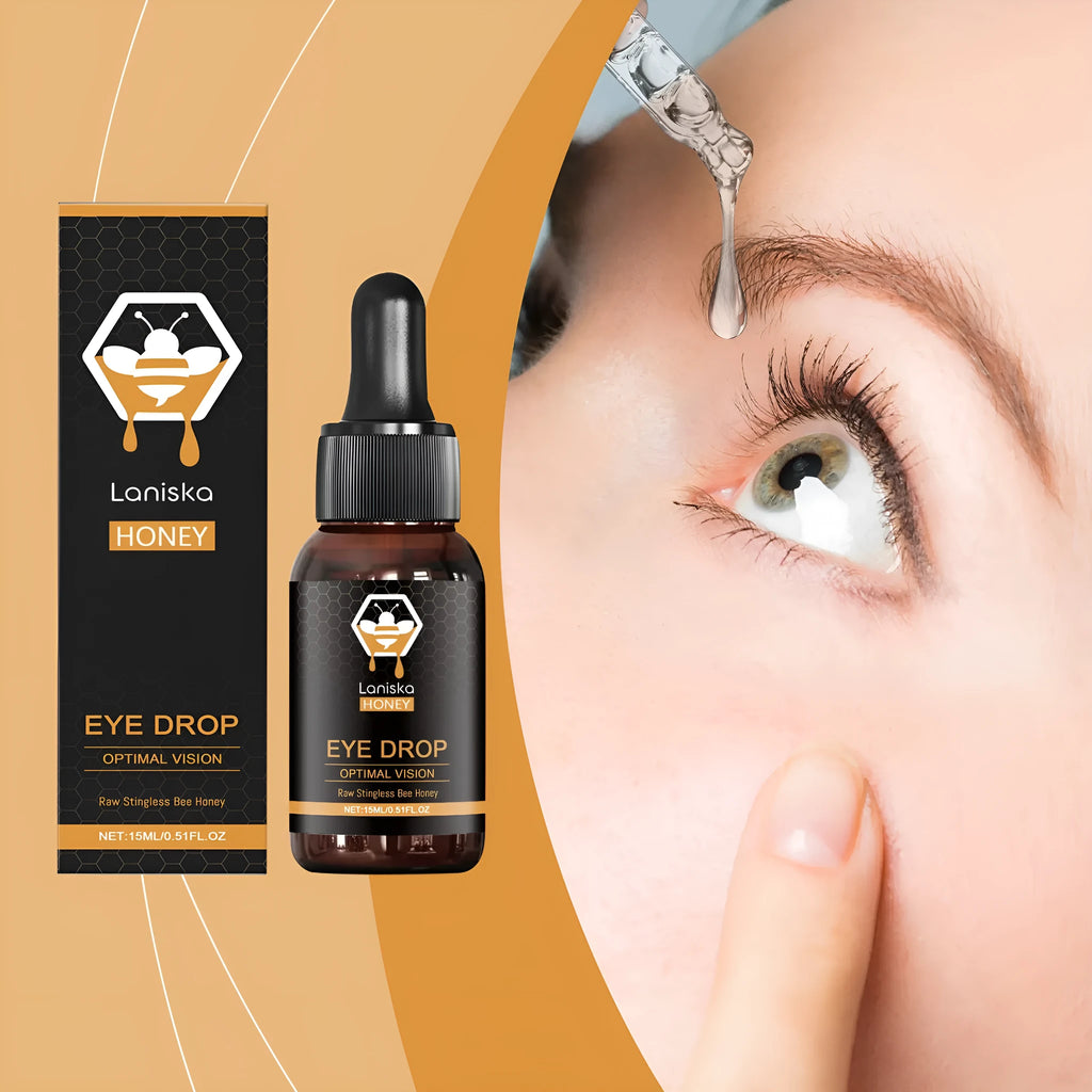 15ml bottle of honey eye drops for dry eye and fatigue relief