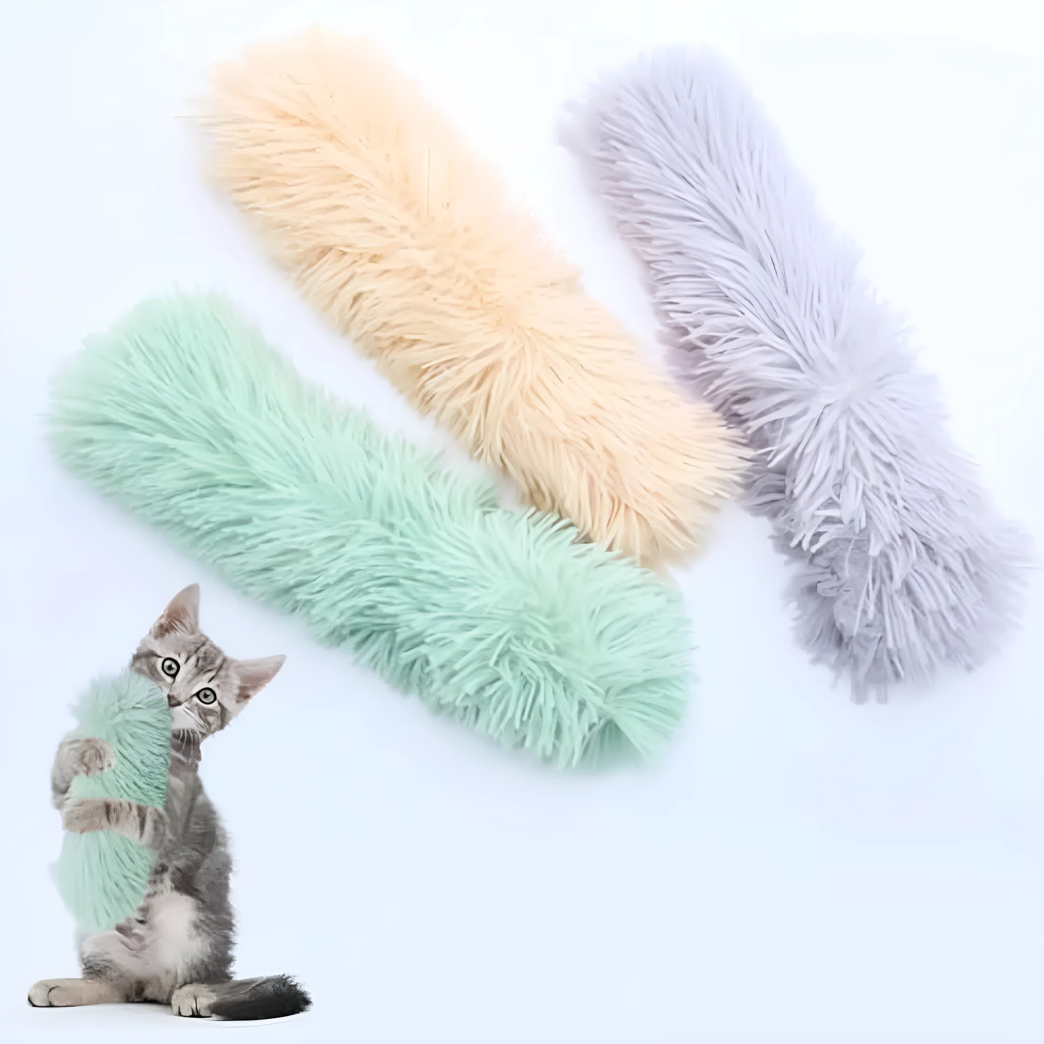 Colourful soft plush cat toys with crinkle sound and natural catnip filling