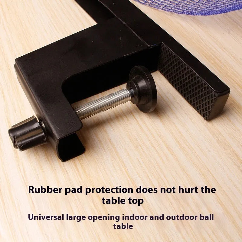 Thickened metal table tennis post clamp for indoor open grid tables with grid frame mounting system
