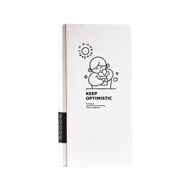 Children's paper notebook with plaid design and stickers in multiple colour options