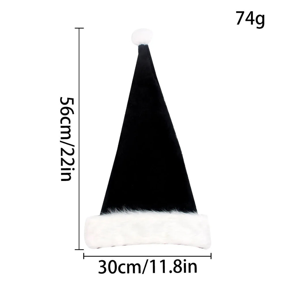 Thickened polyester Christmas hat in European classical style measuring 56x30cm