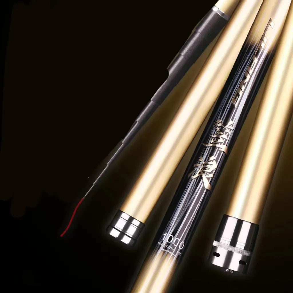 Super light carbon nest fishing rod 8-15 metres in silver and gold for platform fishing