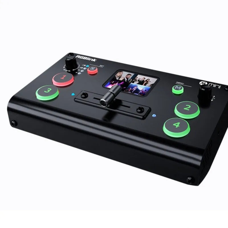 RGBLINK HDMI multi format switcher with 4 inputs and TFT screen