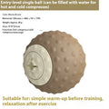 Massage ball set for cold and hot compress therapy in green and mocha colours, showing single and double ball options.
